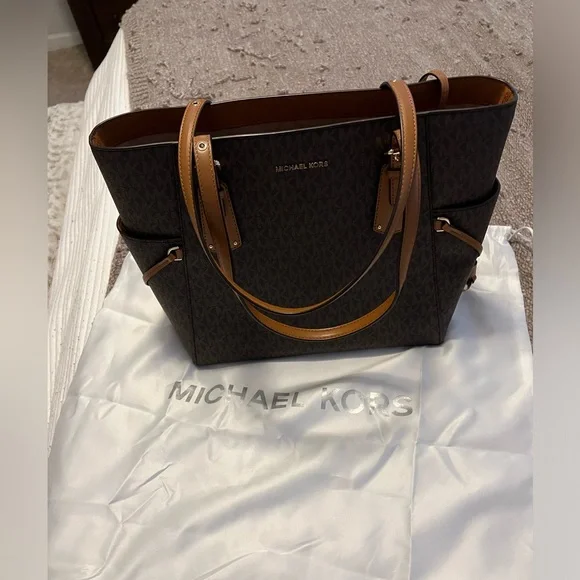 Michael Kors Dark Brown and Tan Tote - Picture 4 of 5
